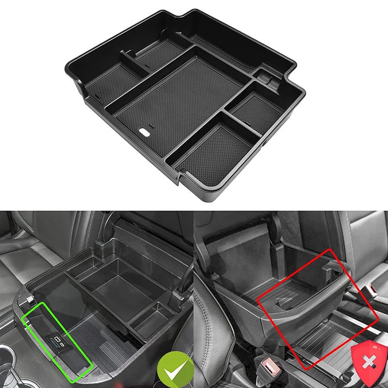 

2021-2023 GMC Yukon Center Console Organizer Tray for Chevy Suburban 2021-2023 Tahoe Storage Box Armrest Storage Glove Box