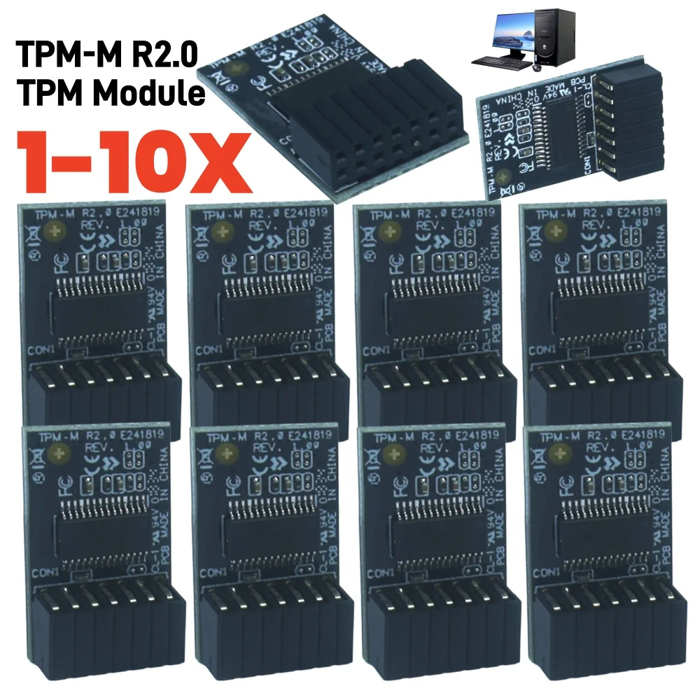 

Модуль TPM-M R2.0 (1-10 шт.) для Asus, 14-1-контактный, для материнских плат Asus, аппаратный чип безопасности TPM-M R2.0