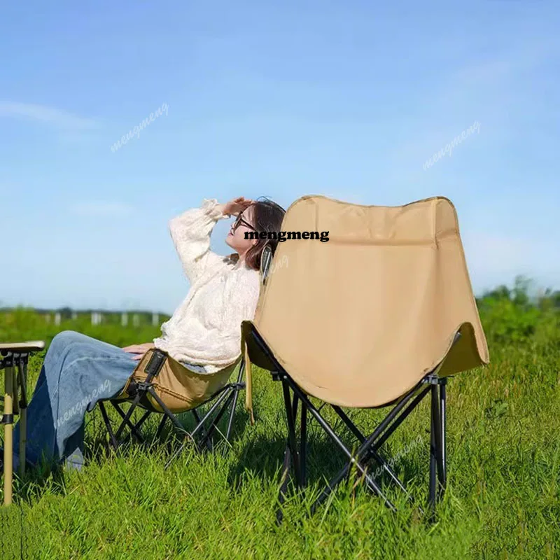 

Moon Back Support Folding Chair Portable Hiking Camping Fishing Folding Chair Sea Beach Reclining Sillas Plegables Furniture