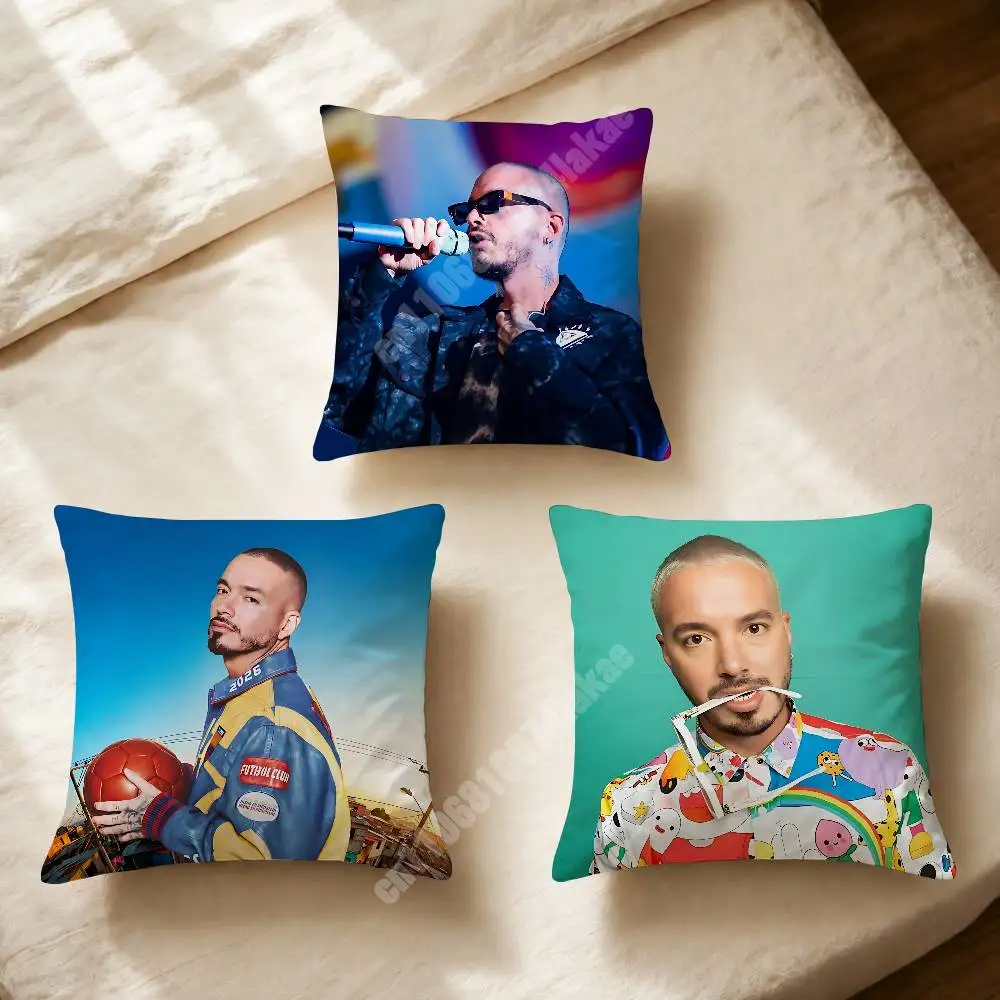 J B-Balvin Ciudad Primavera Colombia Printed Pillow Cover Sofa Couch Student Apartment Homestay Leisure Area