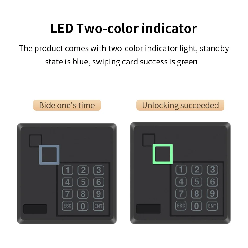 Imagem -03 - Impermeável Rfid Senha Porta Aberta id Card Keyboard Access Control Reader Uart Wiegand ao ar Livre Ip68 12v 125khz dc Rs232 e 485