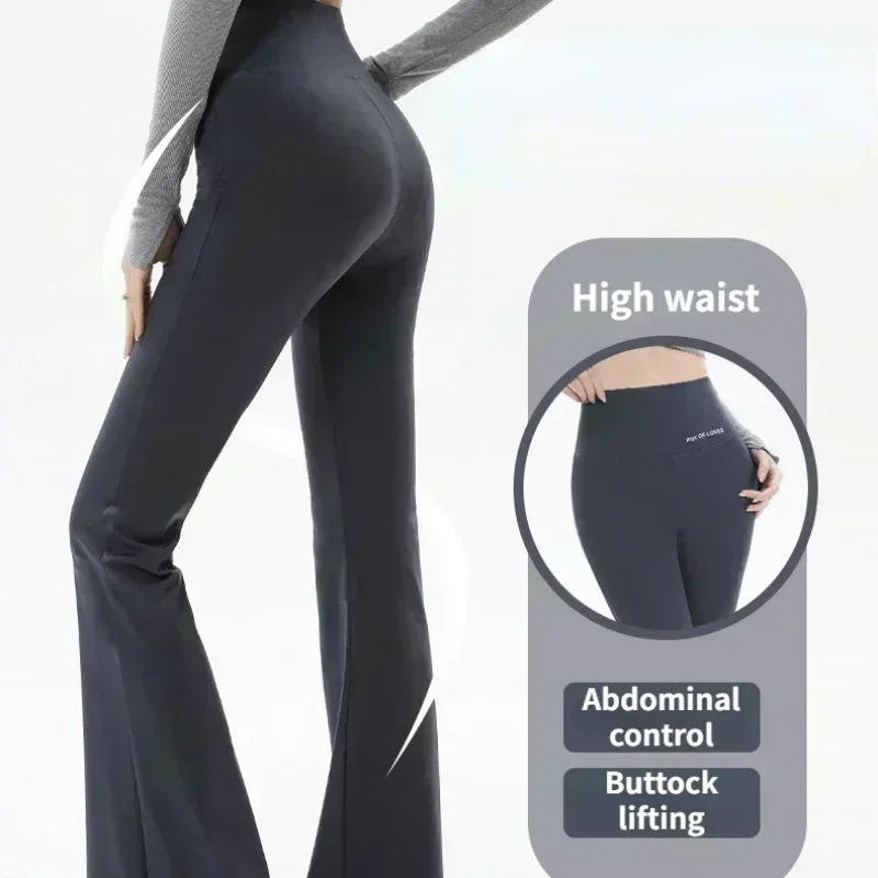 High Waist Wide Leg Yoga Pants Flare Leggings Seamless Fitness Workout Tights Gym Sports Trousers Casual Slimming Clothing