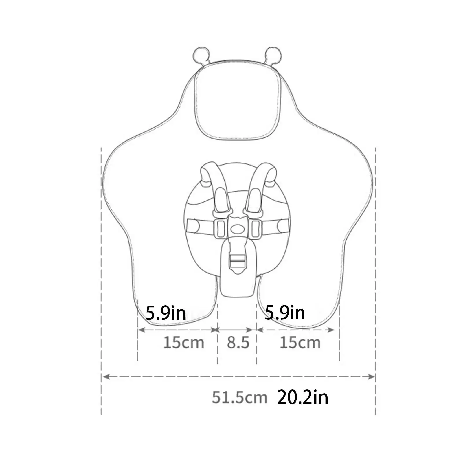عوامة سباحة للأطفال مع حلقة سباحة بخصر ناعم ومظلة للأطفال الأولاد والبنات