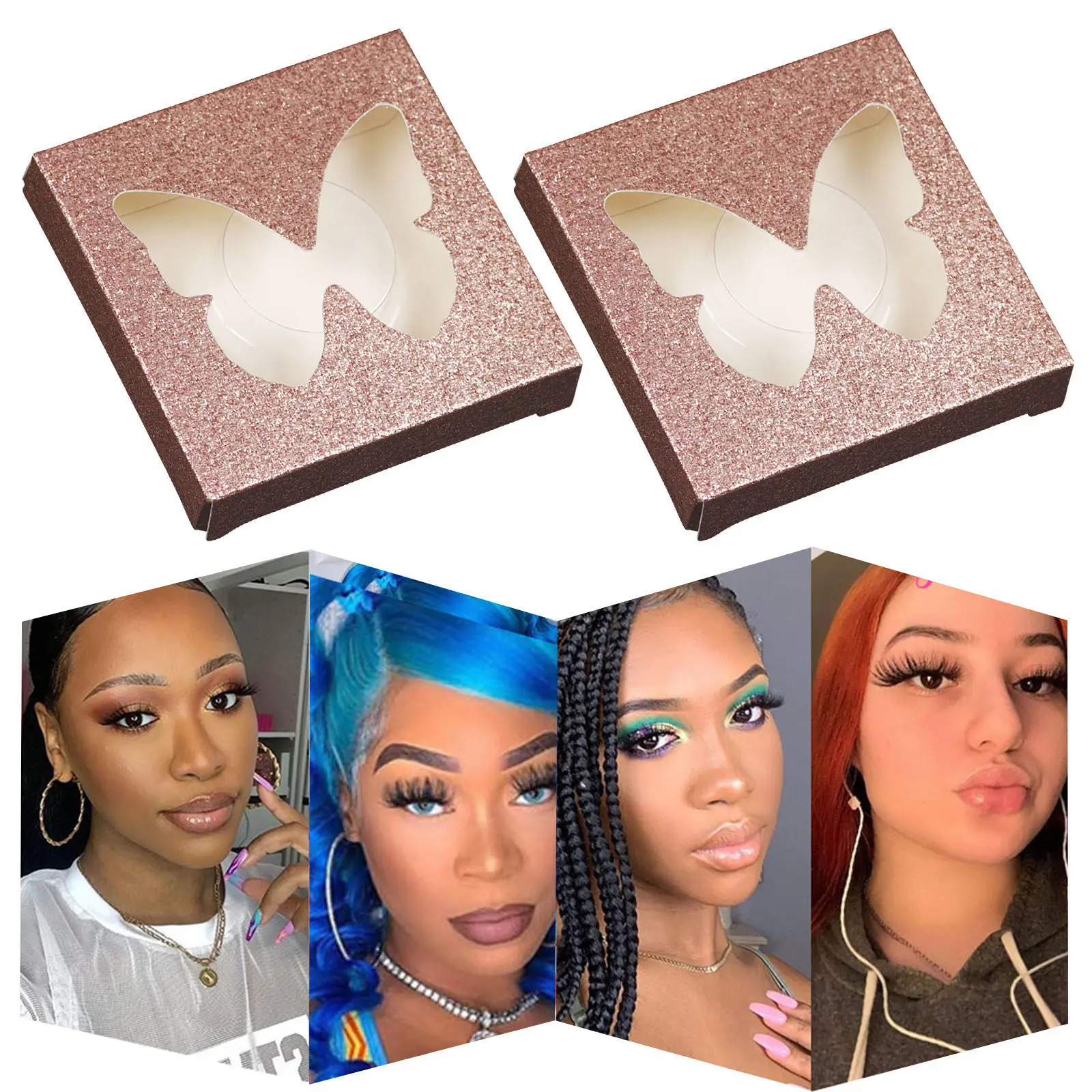 

30Pcs Eyelash Storage Box Compact False Eyelash Case Lightweight Plastic Lash Tray Holder for Beauty Salon Home Use