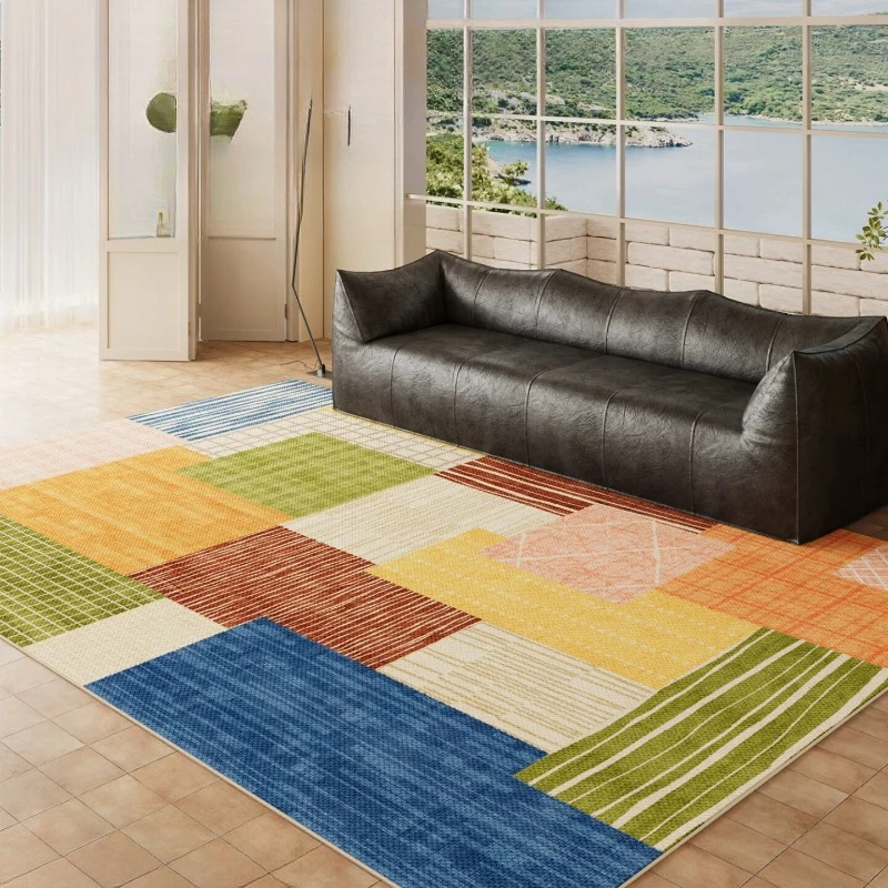 Dopamine Color Bedroom Decor Soft Carpet Large Area Carpets for Living Room Washable Bedside Floor Mat Anti-slip Cloakroom Rug
