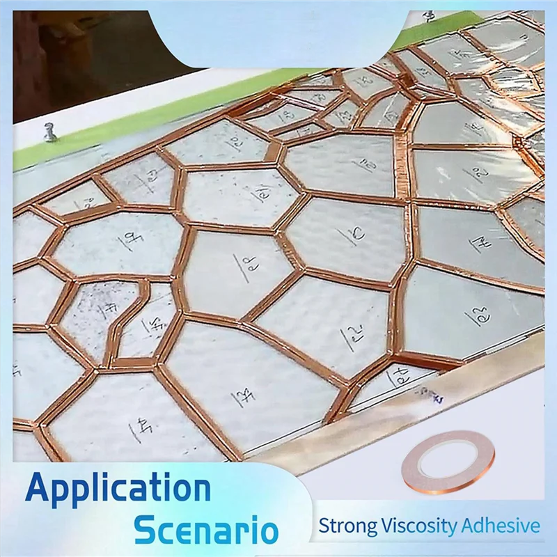 شريط رقائق نحاس مدعوم AA05 مقاس 5 مم للزجاج الملون (10 أسطوانات) #5