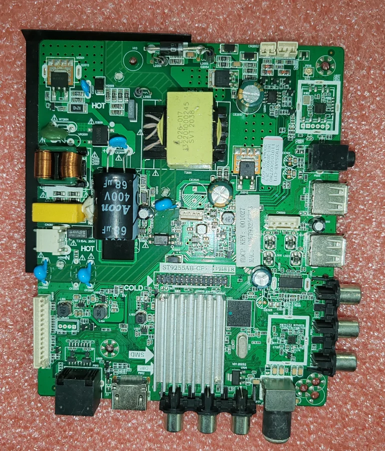 ST9255AB-CF1 sieć WiFi trzy w jednym płycie głównej telewizora, dobrze przetestowane, fizyczne zdjęcie dla 30--60V 300MA