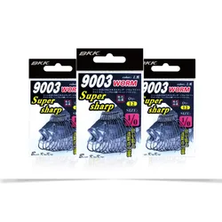 BKK Super Sharp Texas Rig Bulkier Soft Bait 9003 Worm Fishing Hooks