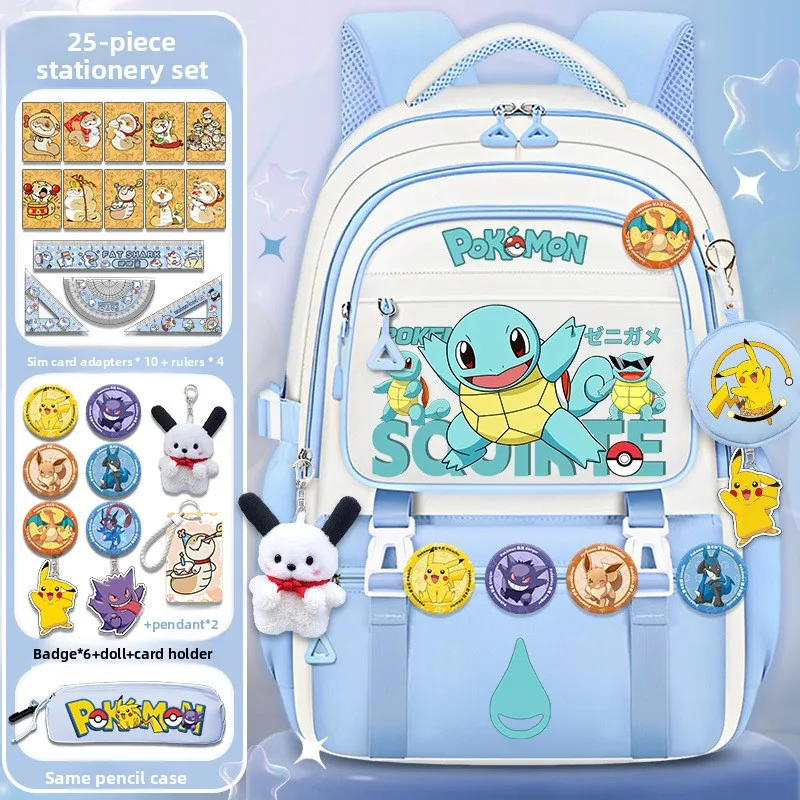 pokemon-charizard-school-bag-for-primary-and-secondary-students-color-block-large-capacity-multifunctional-trendy-backpack