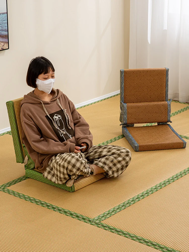 Japanese-style chair tatami seat Japanese legless backrest folded