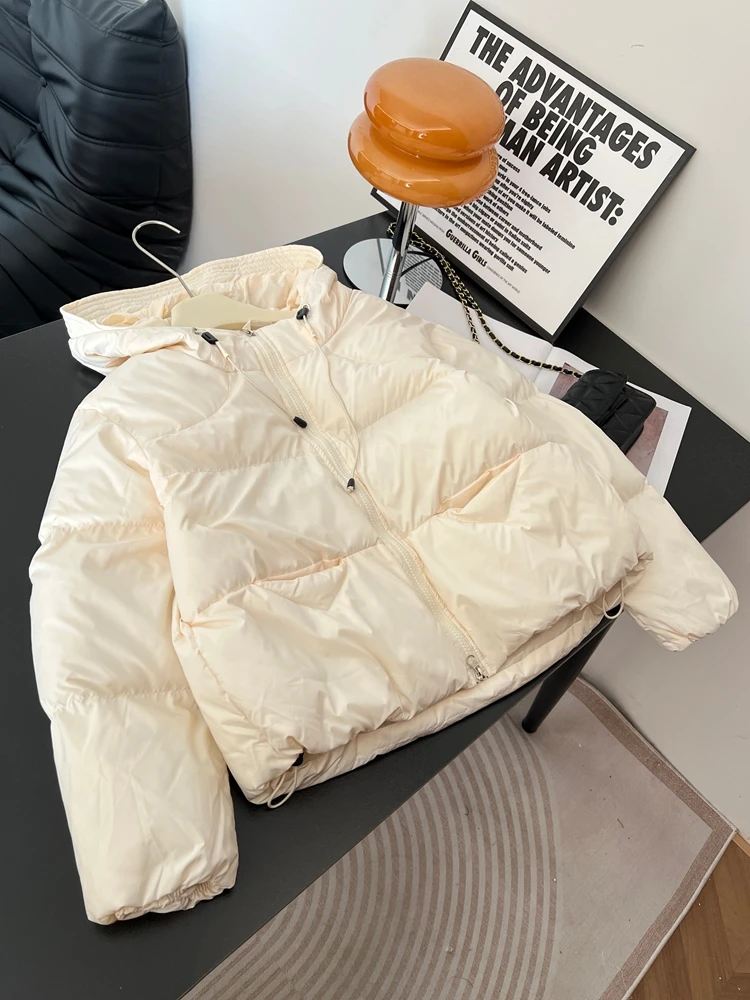 

Утепленная хлопковая куртка с капюшоном для полных женщин, осенне-зимняя, в корейском стиле, свободного кроя, объемная, для полных женщин