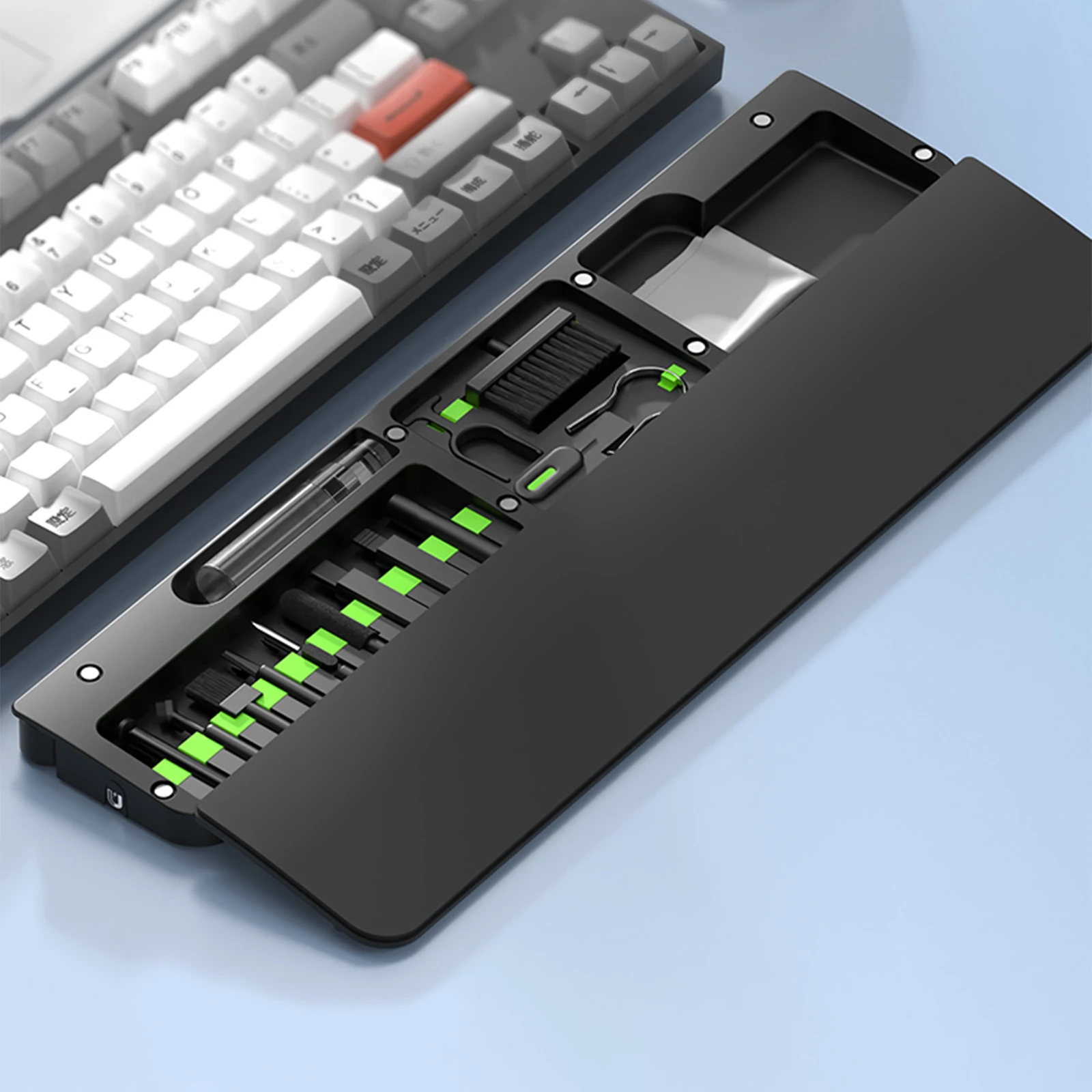 

Подставка для запястья для клавиатуры, набор для чистки цифровой техники, щетка для чистки клавиатуры, телефона, ПК, камеры, гарнитуры, пылесборник, подушечка-подставка для запястья для клавиатуры