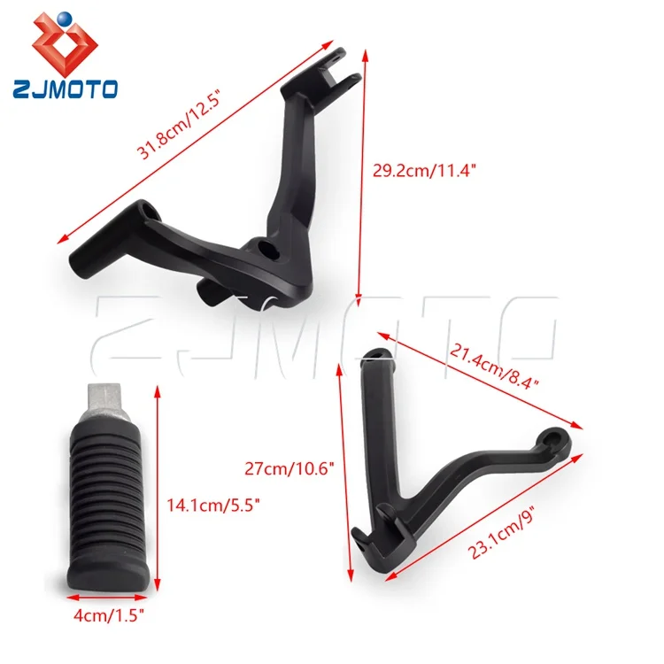 Motorcycle Rear Passenger Foot Pegs Footpeg Foot Rests Pedal & Mount Kit for Harley Sportster S 1250 R H1250 R 1250 2021 - 2022