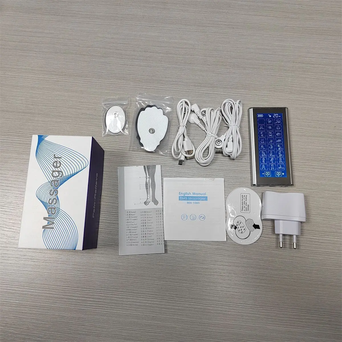 36 Modes Multi-Functional EMS Body Massage Machine Large Screen Control Portable Physiotherapy Massager for Muscle Relief