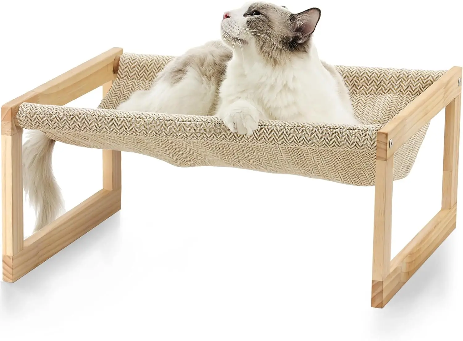 

Breathable wooden hammock for cats and small animals, large pet furniture, outdoor bed for kittens, puppies, small animals