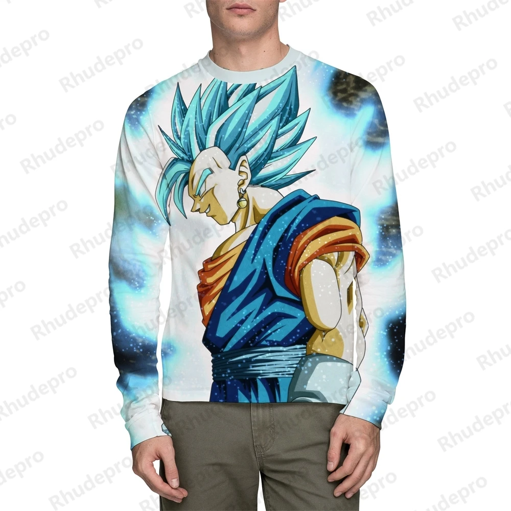 

2024 Summer Dragon Ball Z T-Shirt Vegeta Goku Streetwear Long Sleeve Tees Funny Anime Boy Girls Clothes Casual 3d Print T Shirt