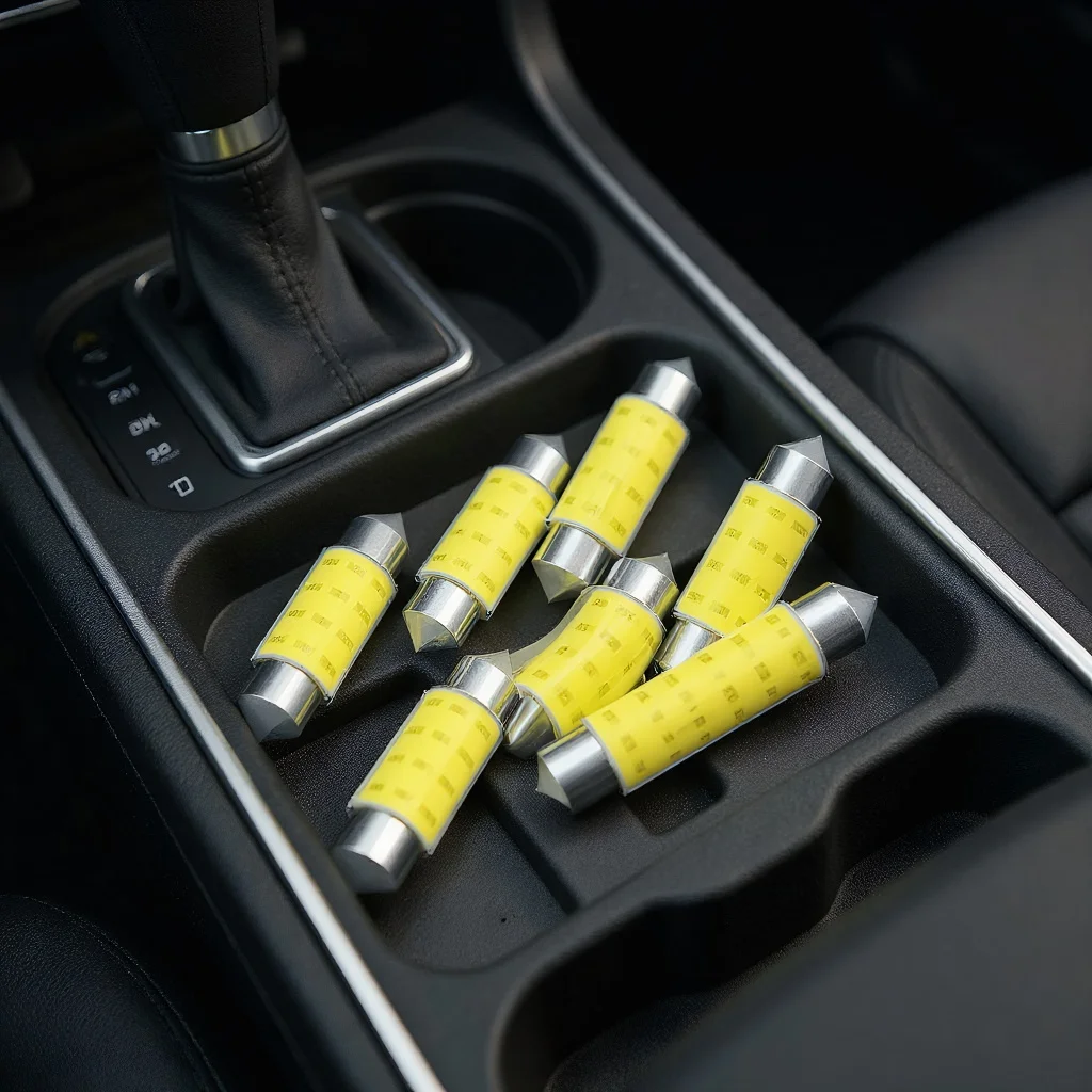 

10 PCS C5W LED Bulb - C10W Festoon 31-42mm 12V COB 7000K White Interior Dome Trunk License Plate Lights