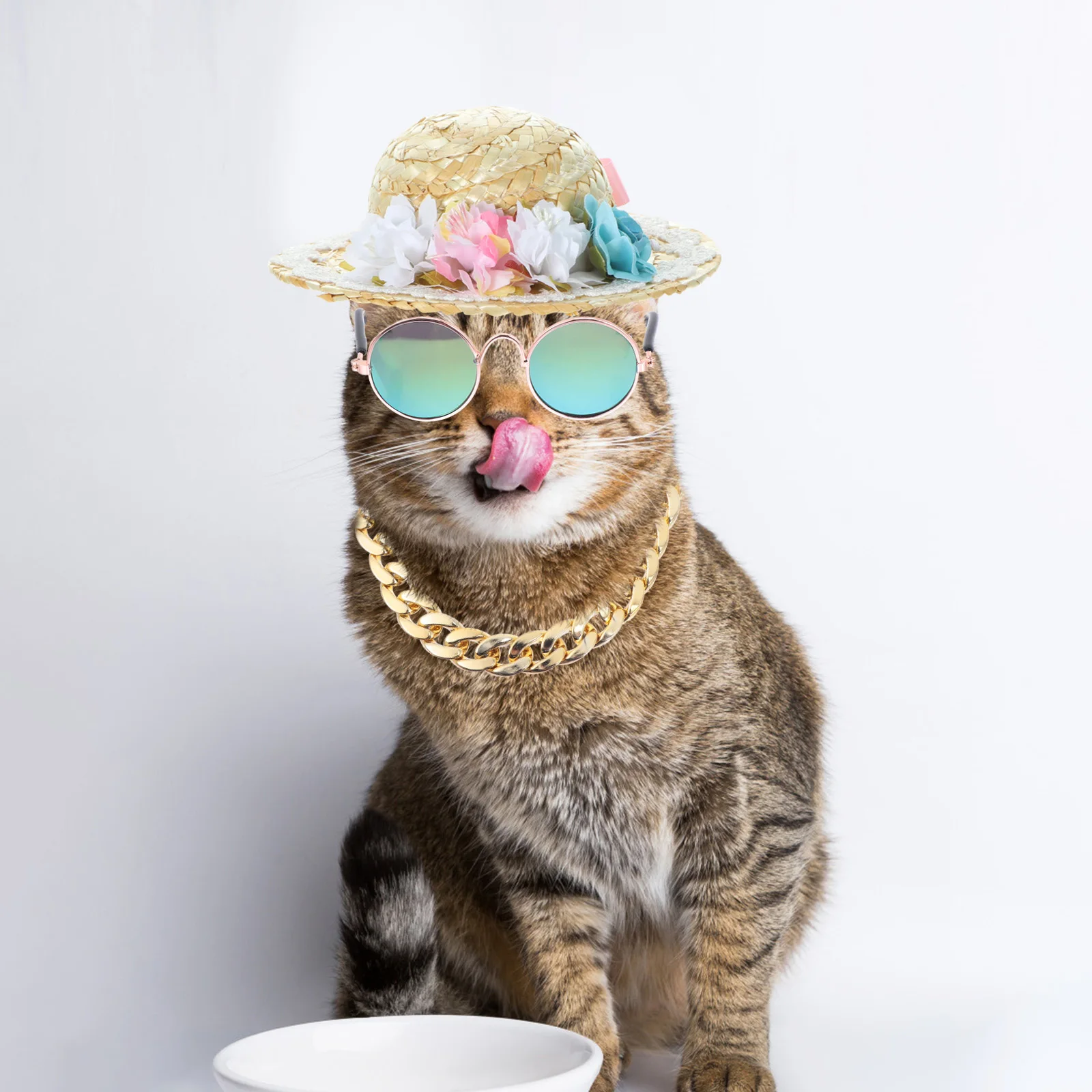 

Summer Pet Hat Handmade Woven Dog Straw Hat For Puppy Kitten Decorative Outdoor Party Costume Accessory Photo Prop