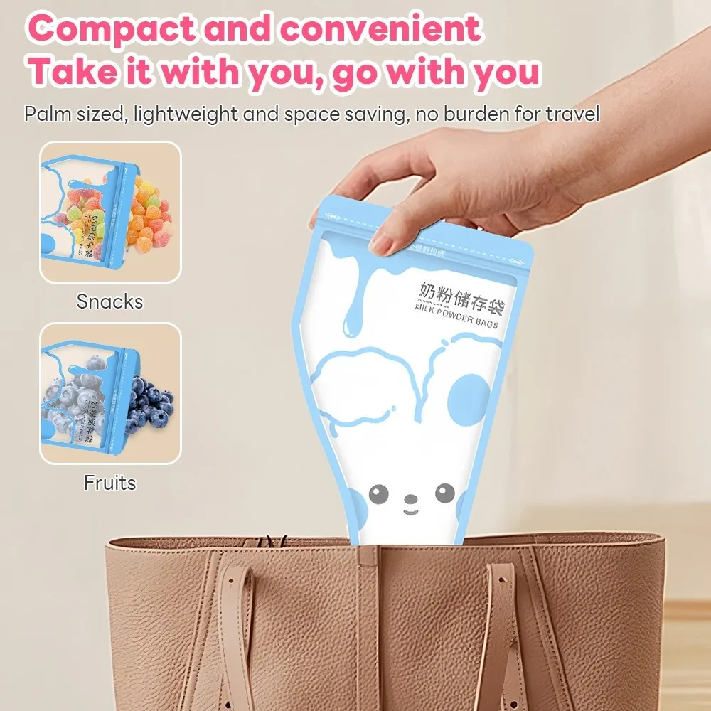 30PCS New Double Sealed Disposable Milk Powder Bag Leakproof Cartoon Baby Milk Storage Bag Cartoon Milk Bag Milk Storage