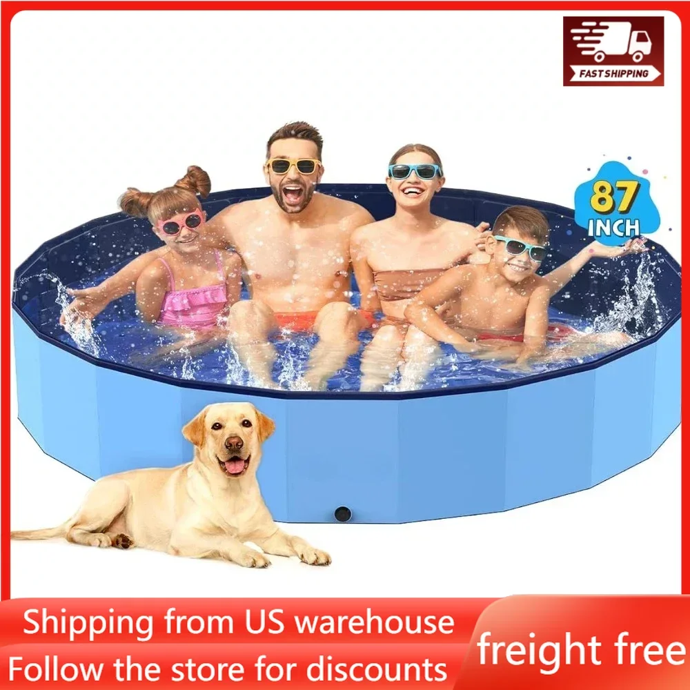 

Swimming Pool for the Whole Family Jumbo Foldable Dog Pool Large Patio Pools Garden Outdoor Hot Tubs Accessories Supplies Home