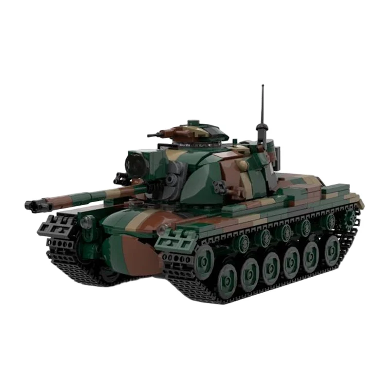 QWERT M48A3K Main Battle Tank Model MOC Building Bricks War Equipment Modular Technology Gifts Holiday Assemble Children Toys