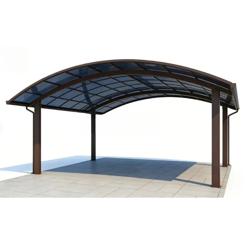 Custom Modern Aluminum Frame Carport UV Resistant Rust Proof Polycarbonate Roof Heavy Duty for Car Parking Pergola Shelte Garden