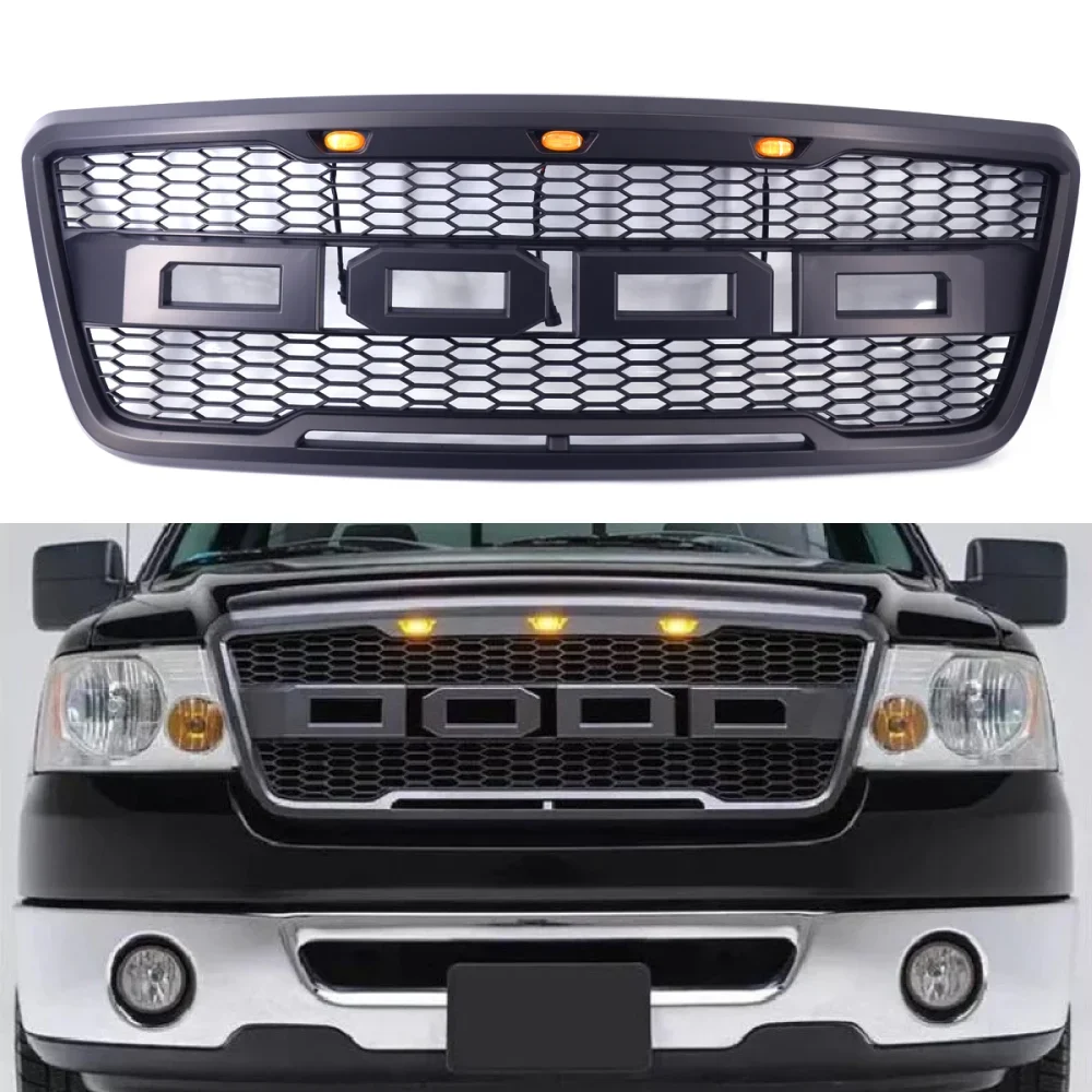 Zmodyfikowany dla kratek Raptor F150 dla Ford F-150 2004 2005 2006 2007 2008 przednia maska kratki wyścigowe osłona z siatki przedniego zderzaka