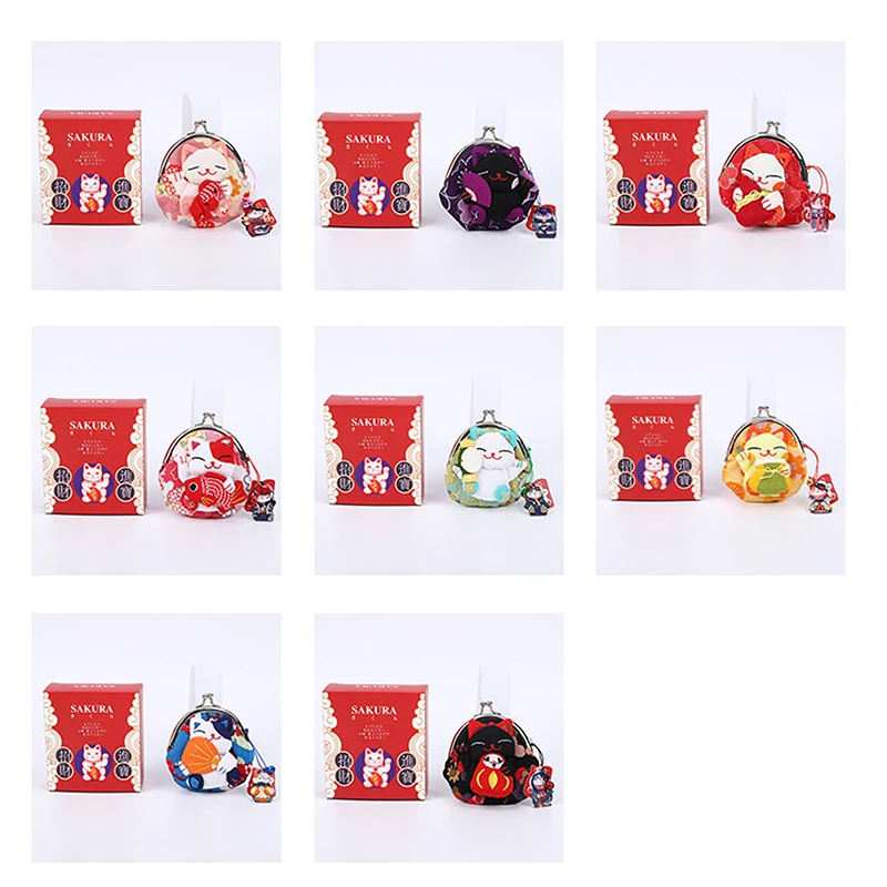 Casual Japanese Style Maneki Neko Coin Purse Doll Wallets Lucky