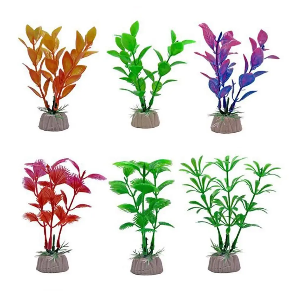 Decorative Artificial Underwater Plants Simulation Plastic Fish Tank Seaweed 10cm Lifelike Fake Water Weeds Ornament Fish Tank
