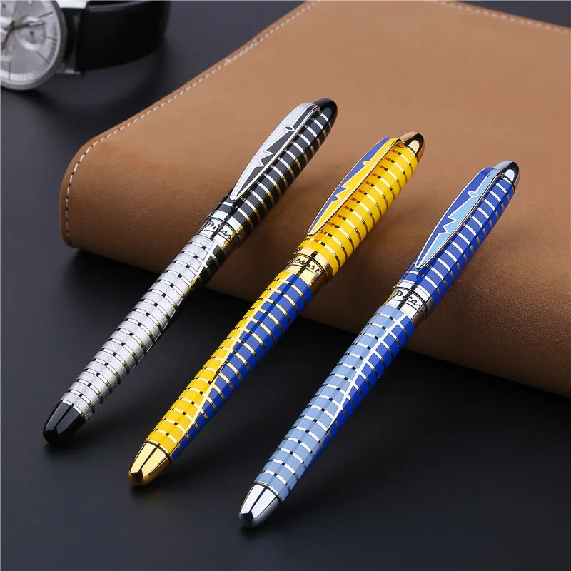 

Pimio Ps-81 Fountain Pen 10K Gold Pointed Iridium Gold No.6 F 0.5mm Nib Ink Pen Stationery Business Office Supplies Writing Gift