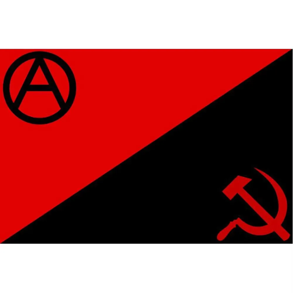 custom Flag of the anarchists of Germany 90x150cm 100D polyester Communism banner