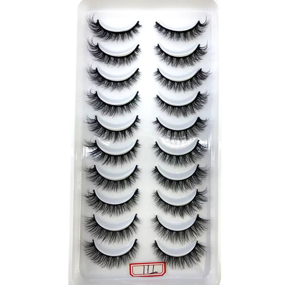 HBZGTLAD New 10 Pairs 3D Faux Mink Lashes Natural False Eyelashes Dramatic Fluffy Fake Lashes Makeup Eyelash Extension Eyelashes