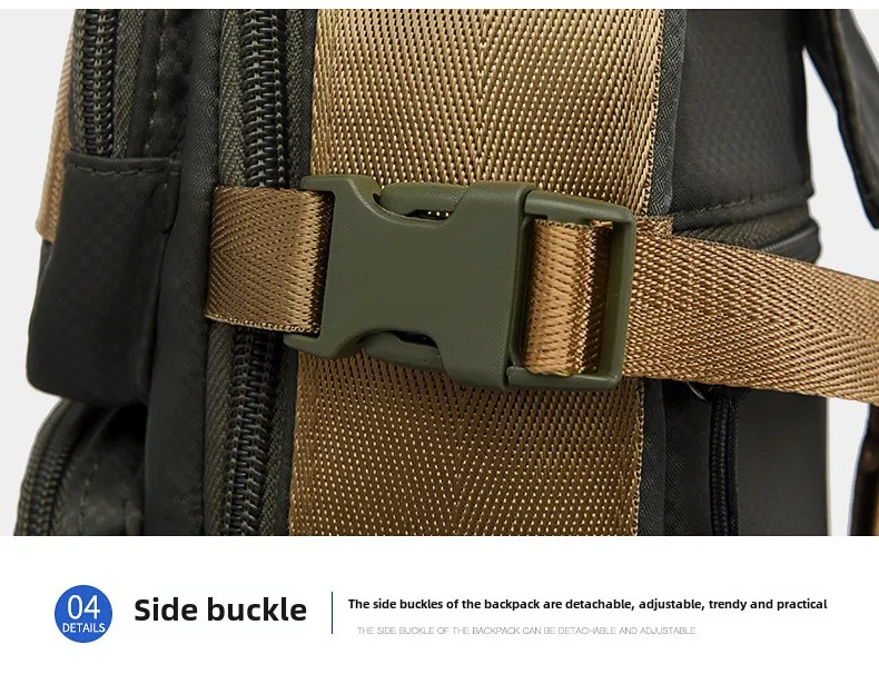 New Large Capacity Expansion Oxford Cloth Chest Bag for Men's Crossbody Bag Outdoor Multi Functional Water Splash Proof