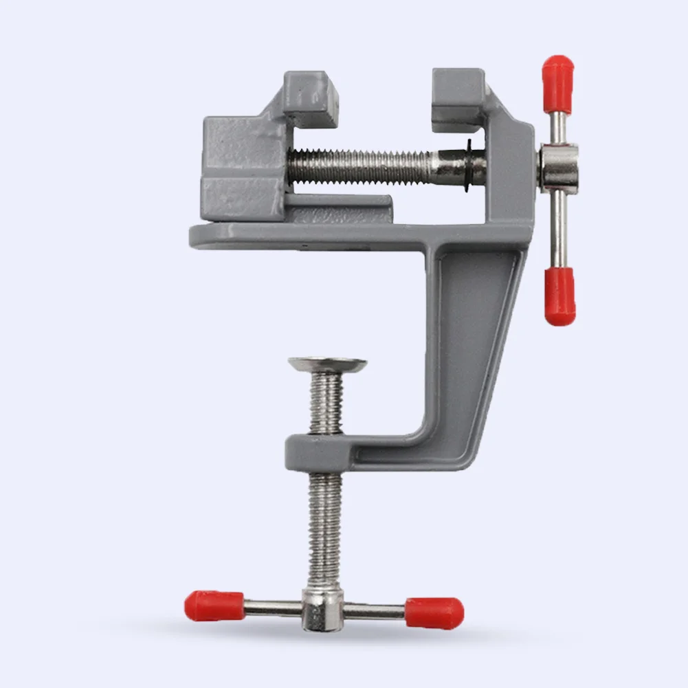 Mini Bench Vise Table Clamp Screw Aluminium Alloy Portable Workbench Vice Small Bench Vice for Jewelry Making Wood Craft Carving