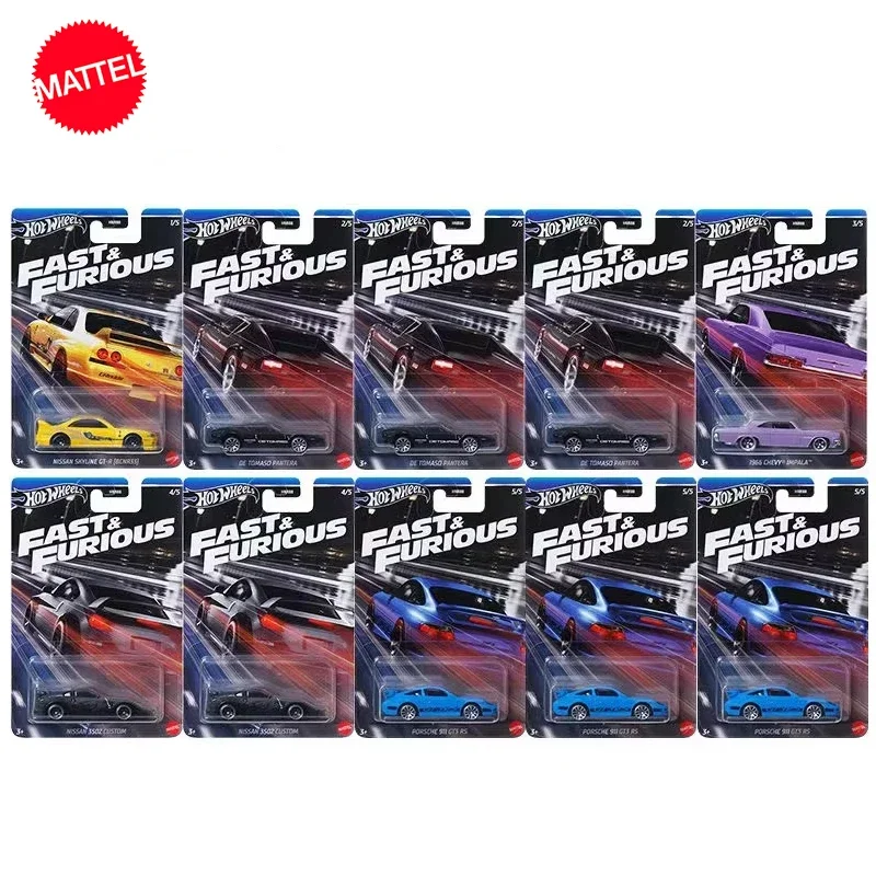 Original Mattel Hot Wheels Car 1/64 Diecast Fast and Furious Nissan 350Z Custom Chevy Vehicle Model Toys for Boys Birthday Gift