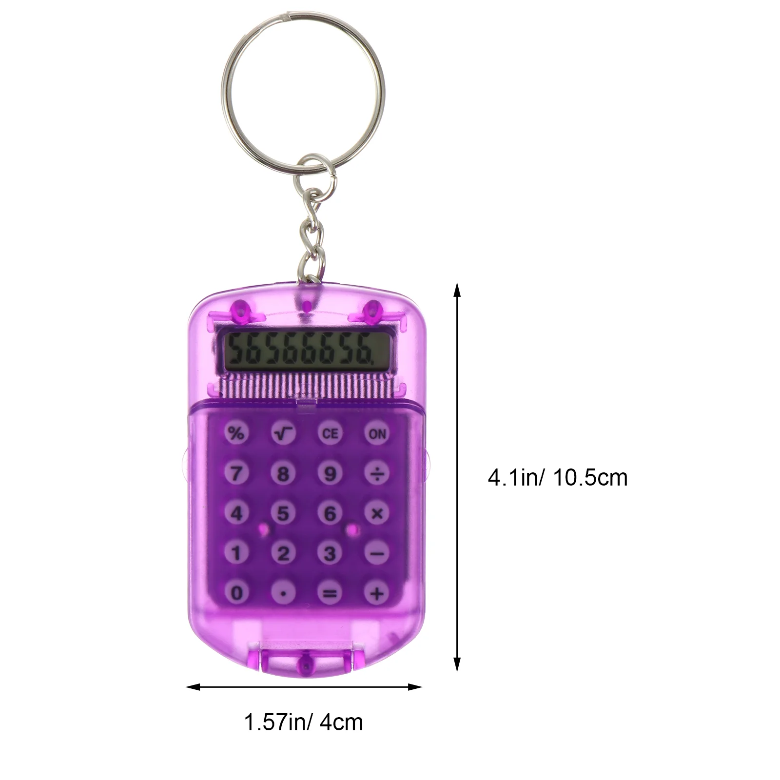 3 pçs mini calculadora portátil chaveiro bolso forros pequeno abs 8 dígitos fita de escritório