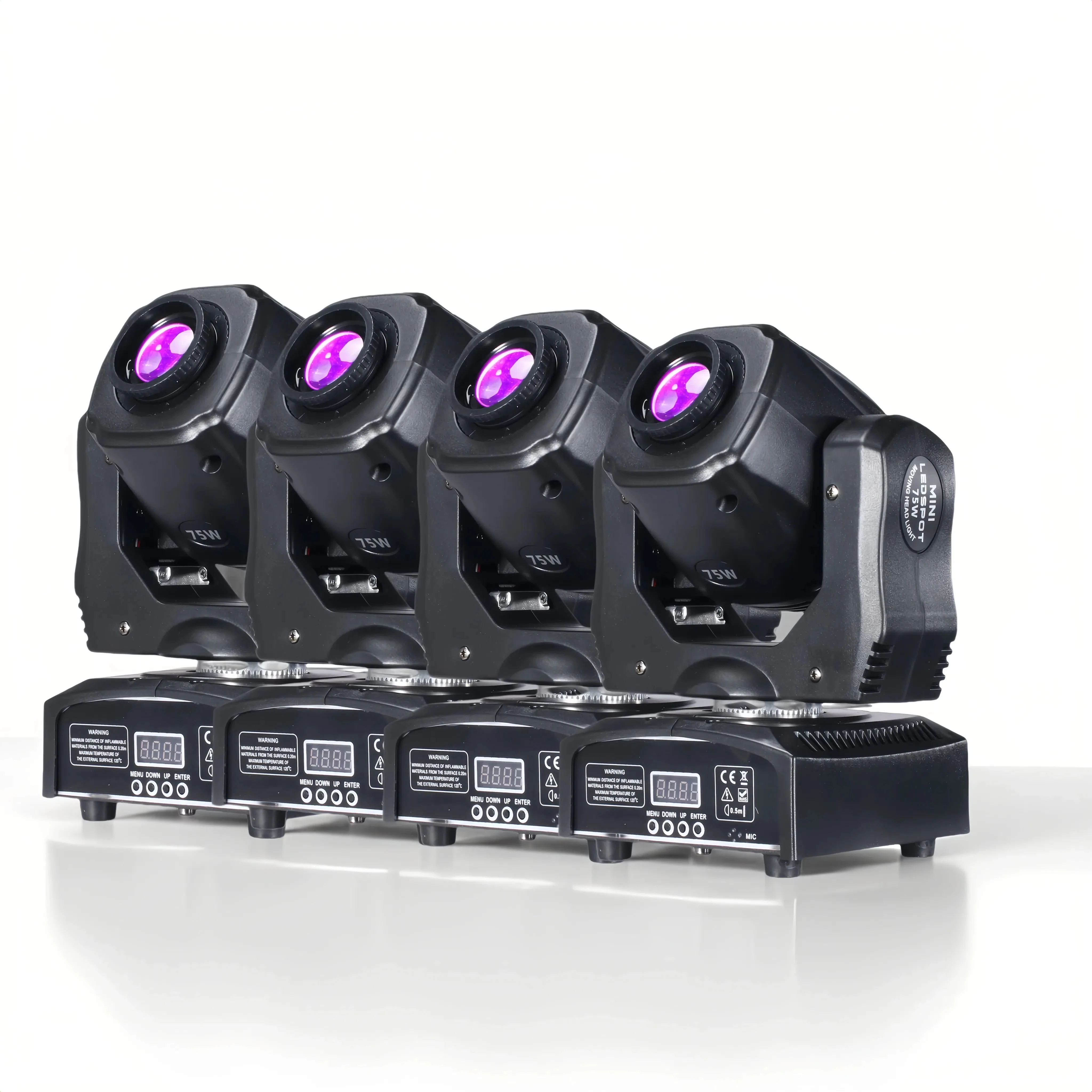 

4Pcs/lot 75W LED Stage Light 8 Gobos 8 Colors disco lightsdmx controller for Wedding Christmas Birthday DJ Disco