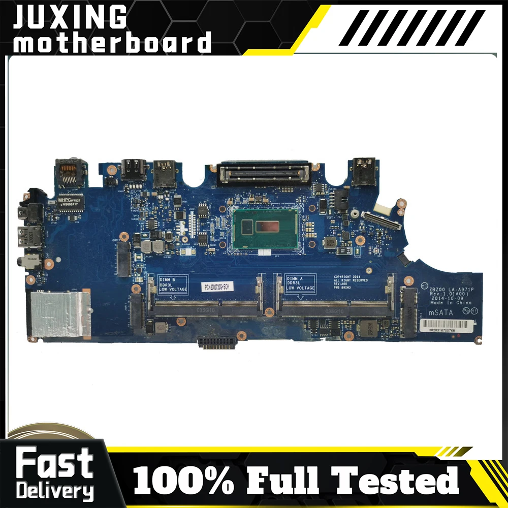 

LA-A972P For DELL Latitude E7250 LA-A972P Notebook Motherboard i3 i5 i7 CPU tested Laptop Mainboard