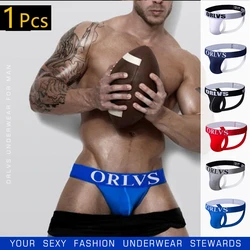 ORLVS Sexy Gay Underwear Men Jockstrap G-String And Thongs Homme Briefs Gay Mens Underwear Cotton Comfortable Jockstrap