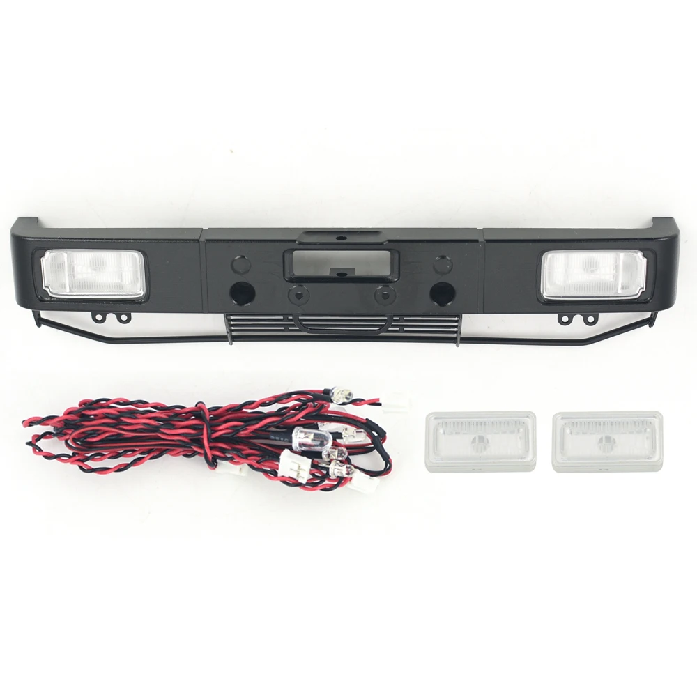 Metal Forward Bumper LED Light for 1/14 Tamiya RC Old Benz Truck 56301 56305 1838 Diy Parts