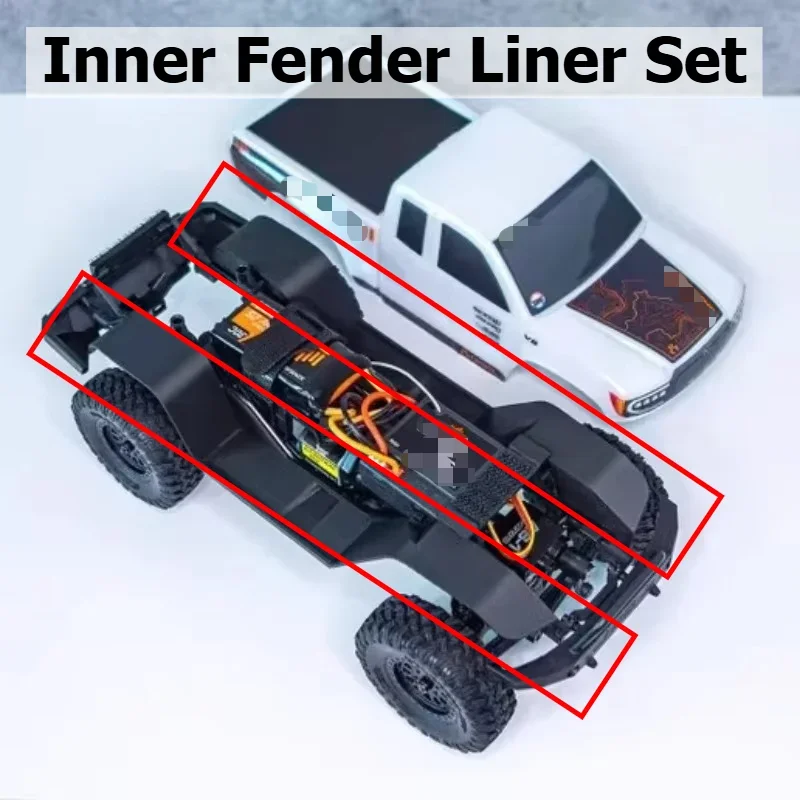 1/24 Scale RC Crawler Inner Fender Liners for Axial SCX24 Base Camp custom size No Cutting Mount RC Vehicle Modification Parts