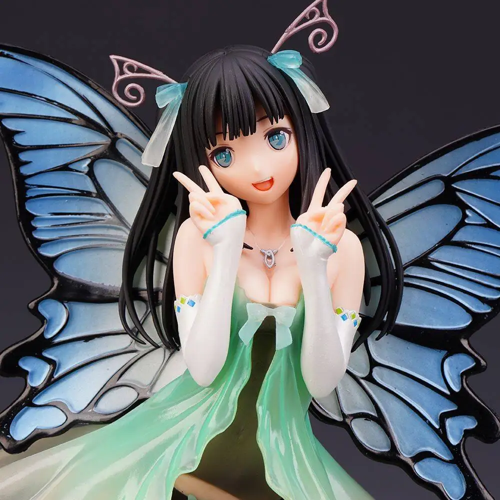

Wolves World Anime Girl Butterfly Fairy Figure Standing Pose Daisy Desktop Chassis Ornament Boxed Collectible Display Model