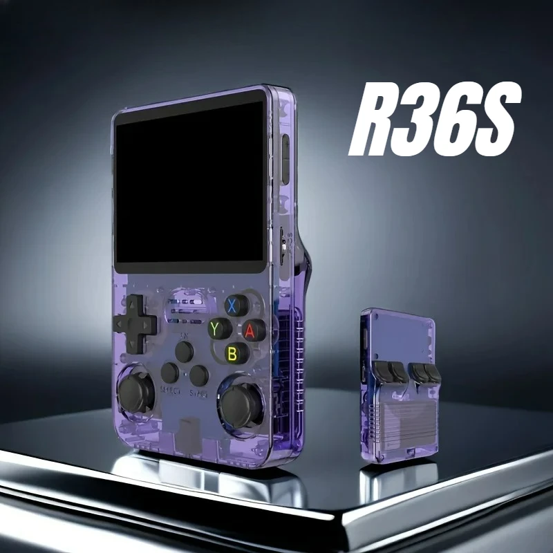 Retro Handheld Game Console R36S 3.5-Inch IPS Screen 64G Classic Retro Games Consoles Portable Pocket Video Game Player