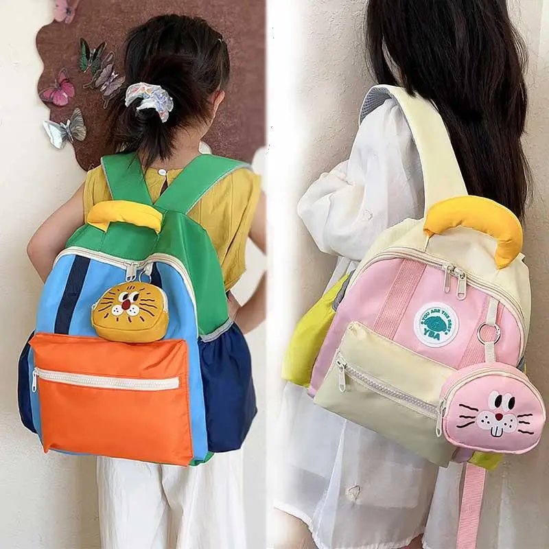 

Children's Large Capacity Backpack Outdoor Spring Outing Double Shoulder Bag Cute Nursery School Packed Lunch Bag for Kids