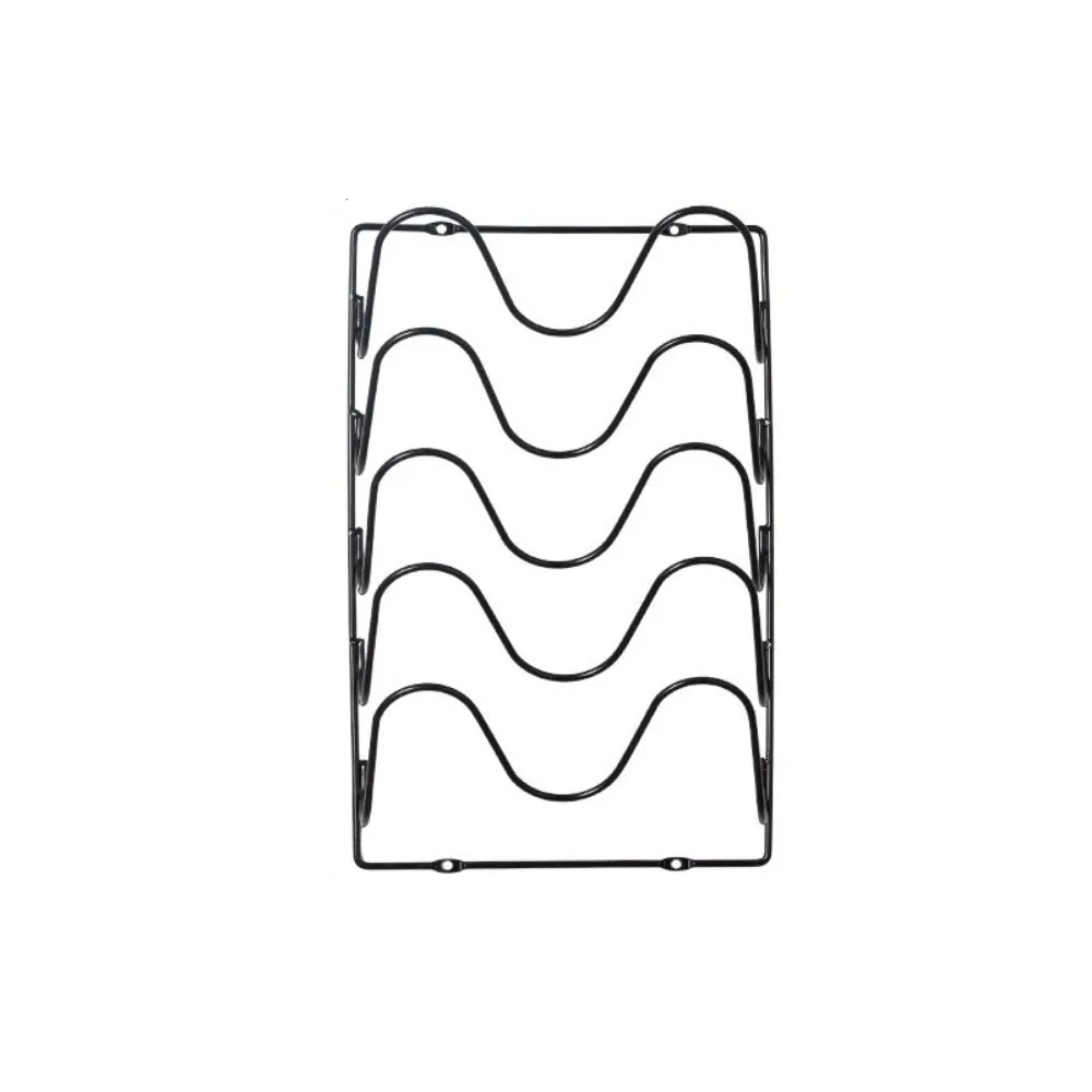 

Multi-Layer Pot Lid Storage Rack Wall Hanging Iron Pan Cover Storage Holder Space Saving Rustproof Kitchen Storage Rack