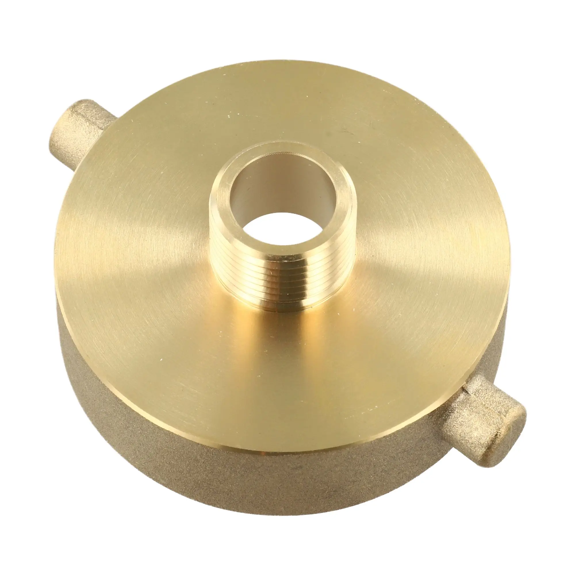 2 1/2 NST Female to 3/4 GHT Male Fire Hydrant Hose Adapter Brass with Pin Lug Mechanism for Reliable Fire Hose Attachment
