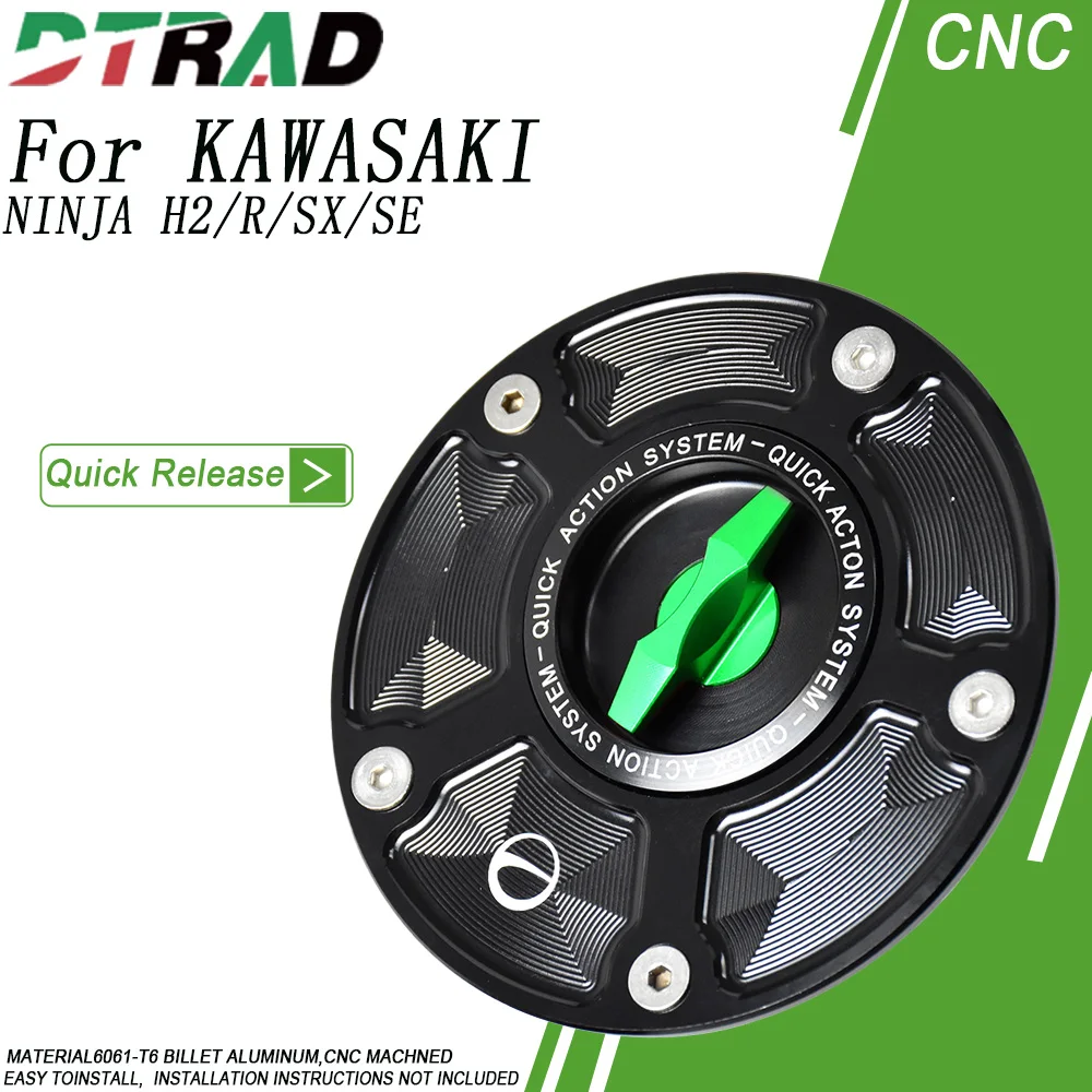 

Гоночная быстросъемная крышка топливного бака для KAWASAKI NINJA H2/R H2-SX SE 2023 2024 2025, вентиляционная крышка бака мотоцикла, крышка масляного газа