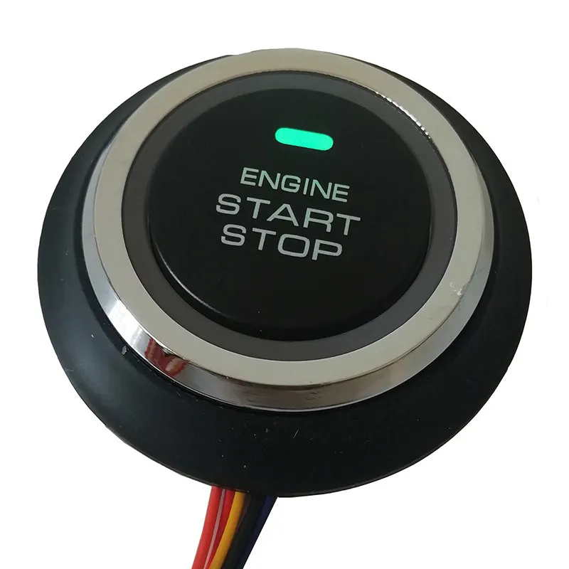 Car one-button start switch reset button ignition modification universal six-wire replacement five-wire thin patch