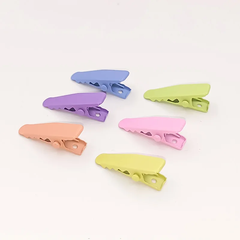 40Pcs/Lot DIY Women Hair Accessories 2.5cm Small Hairpin Pointed Duckbill Hair Clip Alloy Material Candy Color Girls Headdress