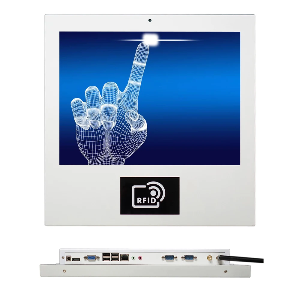 Win 10 All-In-One PC With 15inch White I5/i7/i3 CPU 4G RAM 19inch 5 Wire Resistive Touch Industrial Panel Monitor